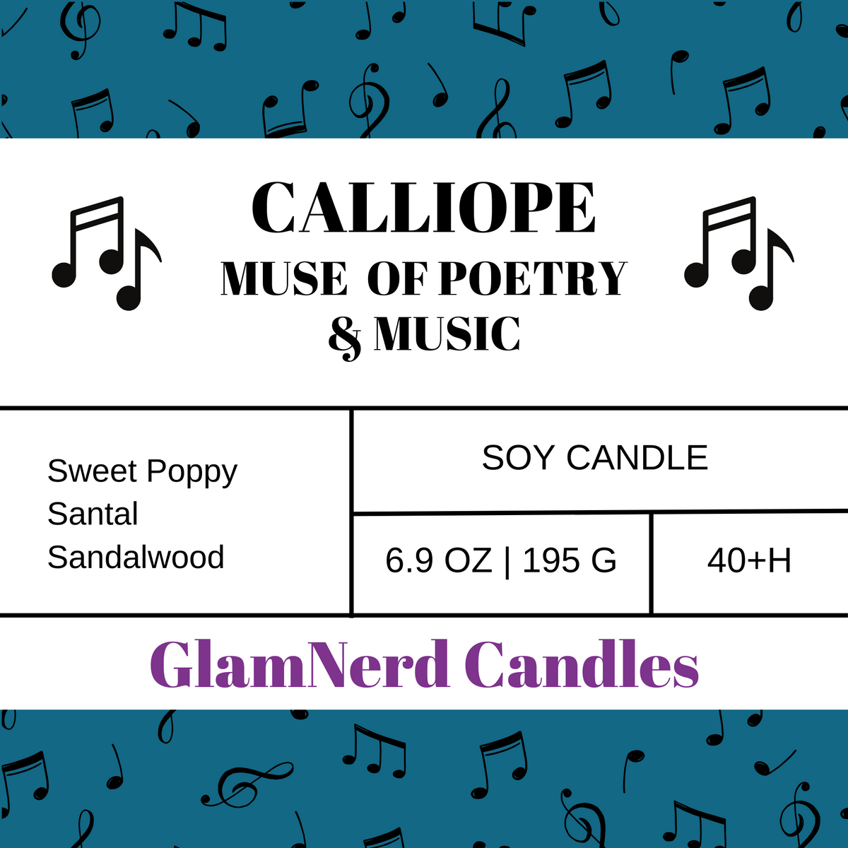 Calliope - Muse of Poetry and Music Candle