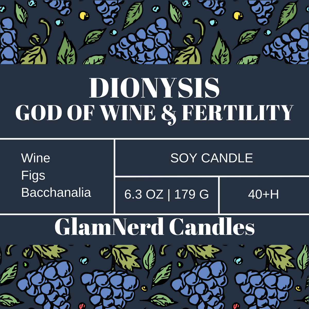 Dionysis - God of Wine and Fertility Candle